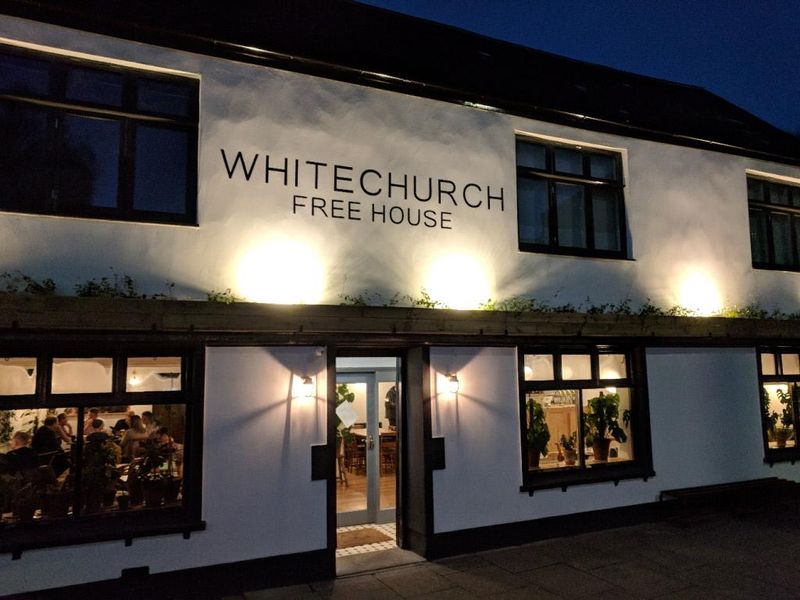 Whitechurch in evening. (Pub, External, Sign). Published on 02-11-2018