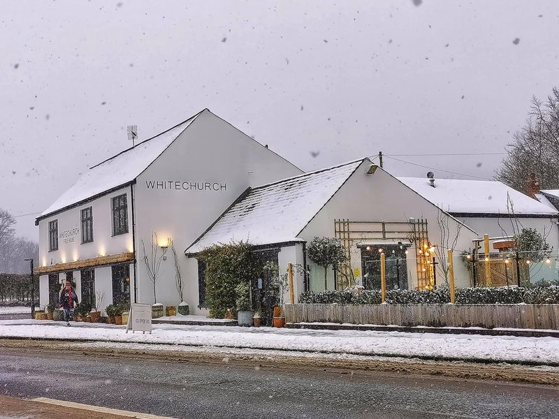 Snowy scene. (Pub, External). Published on 13-02-2021