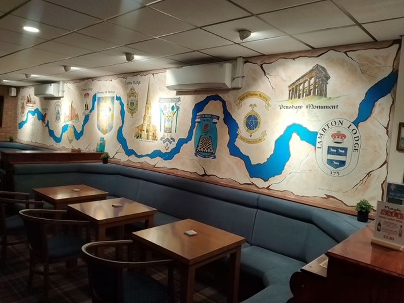 River Wear mural in bar. (Pub, Bar, Sign). Published on 26-02-2025 