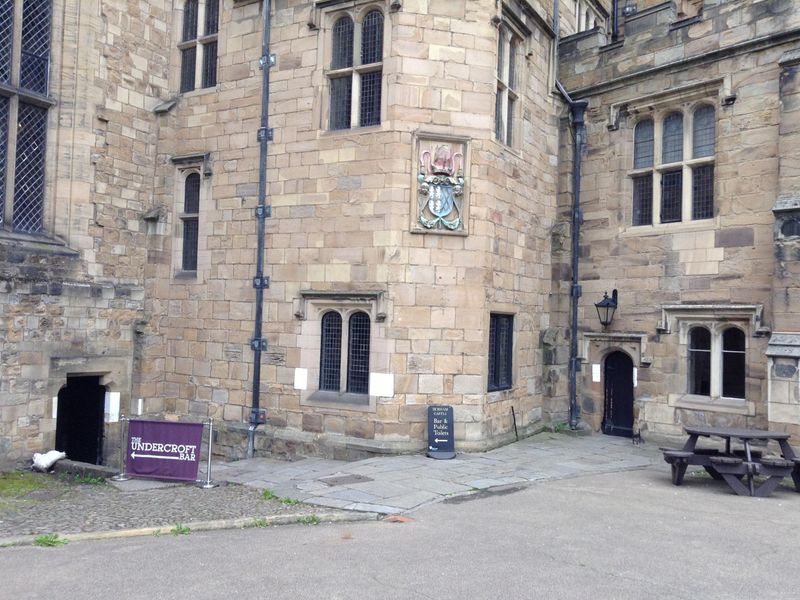 Durham castle entrance sign. (Pub, External, Sign, Key). Published on 15-08-2019