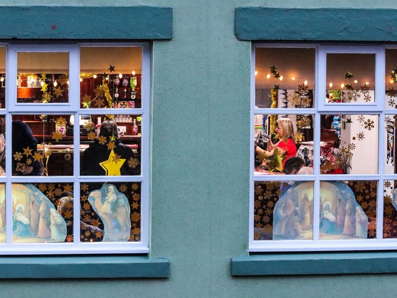 Christmas through the window. (Pub, External, Bar, Party). Published on 06-05-2026 