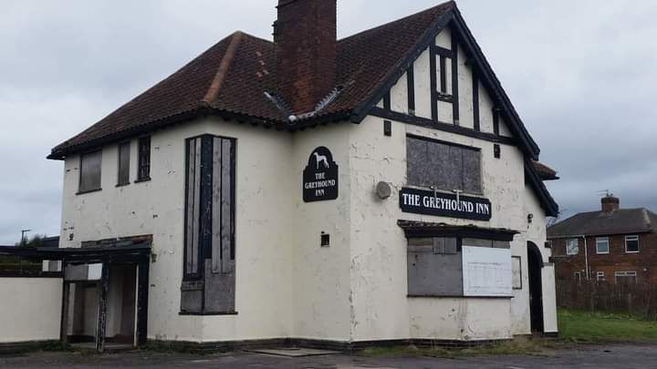 Greyhound prior to demolition. (Pub, External, Key). Published on 04-05-2024