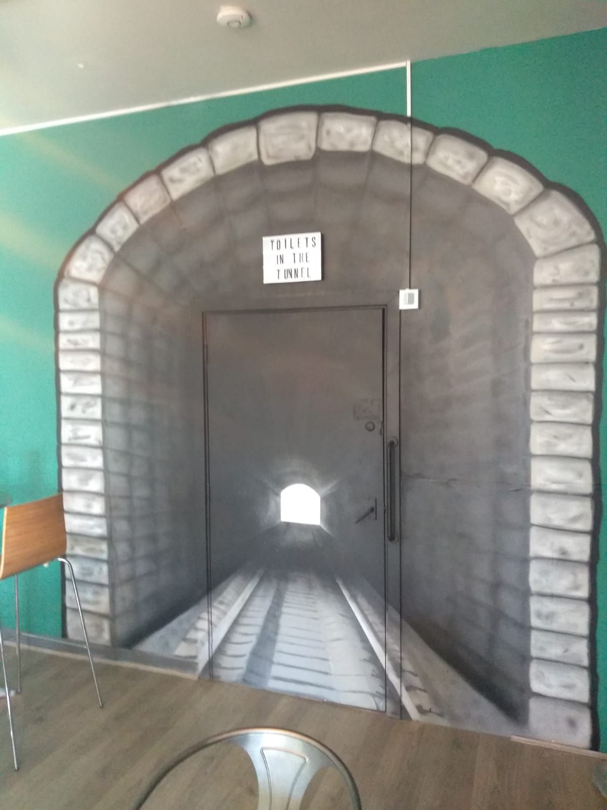 Toilets in the Tunnel!. (Pub, Bar, Sign). Published on 16-03-2022