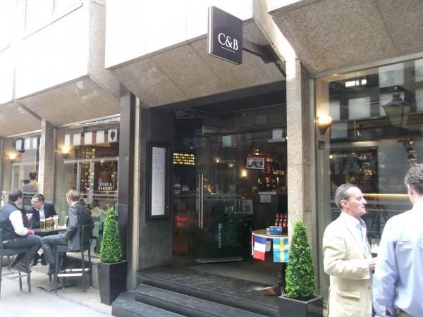 Corney & Barrow Masons Ave London EC2 taken May 2016. (Pub). Published on 19-05-2016