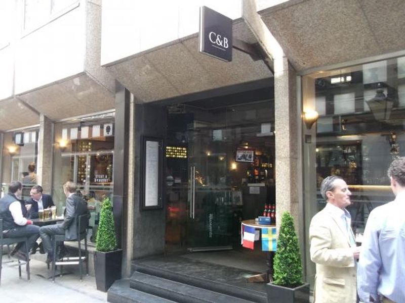 Corney & Barrow Masons Ave London EC2 taken May 2016. (Pub). Published on 19-05-2016