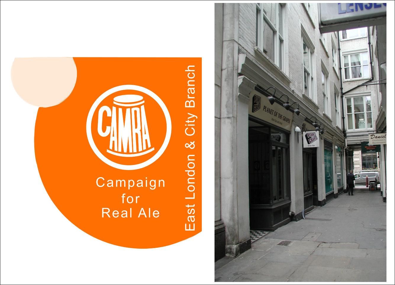 Planet Of The Grapes London EC3V taken 20220228. (Pub, External, Key). Published on 10-03-2022