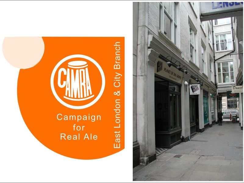 Planet Of The Grapes London EC3V taken 20220228. (Pub, External, Key). Published on 10-03-2022