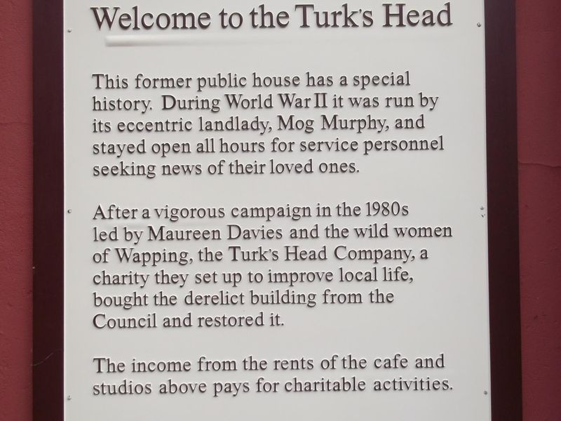 Turks Head London E1 taken 2012-06-01. (Sign). Published on 20-02-2020