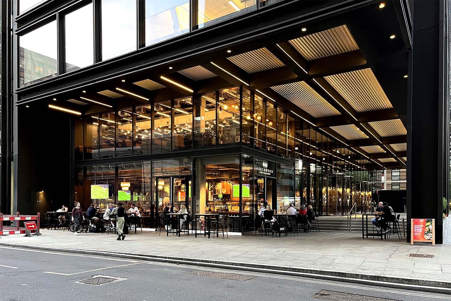 Beechwood Sports Bar & Kitchen EC2A 20250718. (Pub, External, Key). Published on 10-08-2025