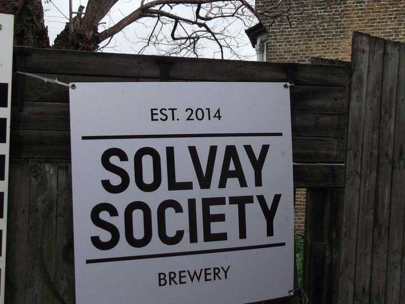 Solvay Society Taproom London E11 20211229. (External, Sign). Published on 07-01-2022