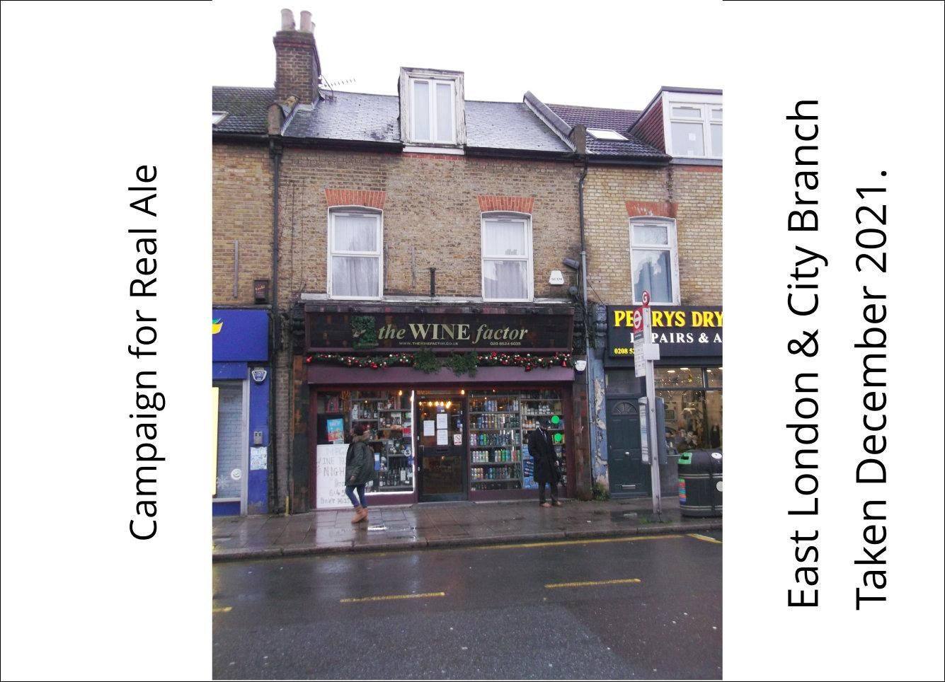 Wine Factor London E4 20211228. (Pub, External). Published on 07-01-2022