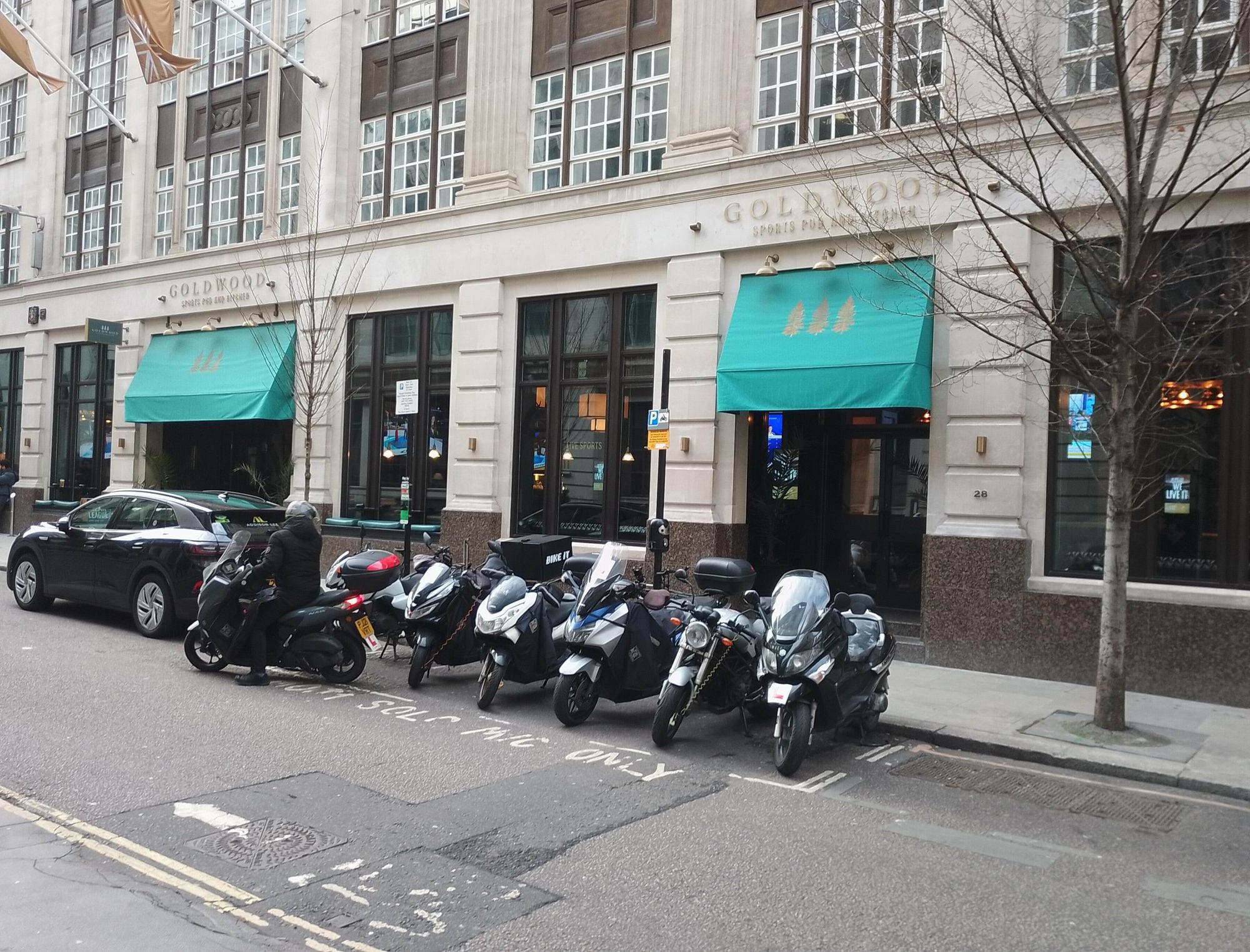 London EC2R Goldwood Sports Pub taken 20240124. (Pub, External, Key). Published on 25-01-2024