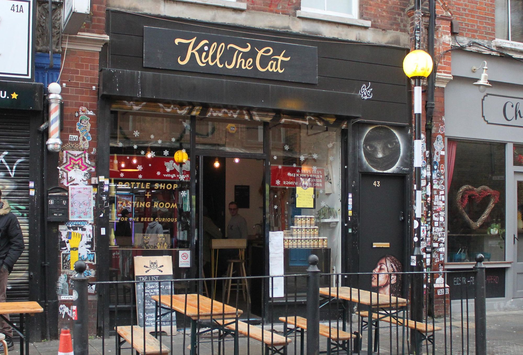 London E1 Kill the Cat  taken 2024-01-03. (Pub, External, Key). Published on 06-01-2024