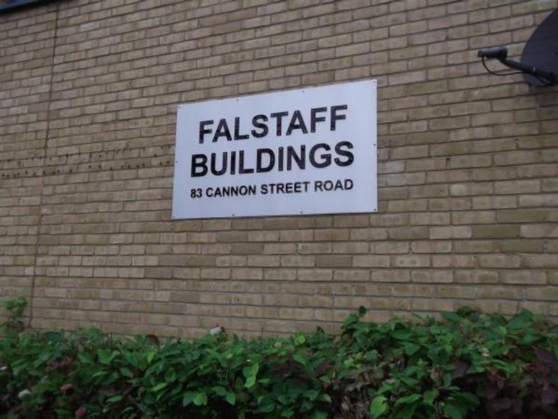 Sir John Falstaff London E1 taken Sept 2013. (External, Sign). Published on 19-11-2013 