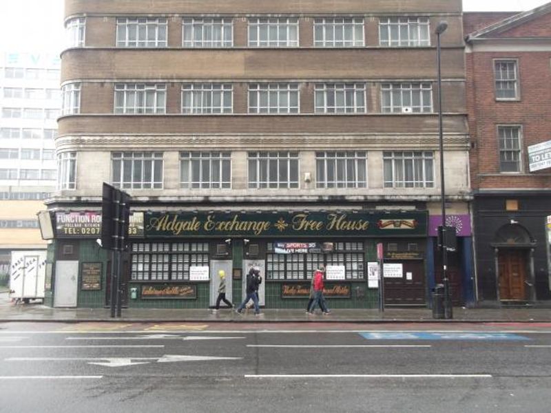 Aldgate Exchange London E1 taken April 2014. (Pub, External). Published on 30-04-2014