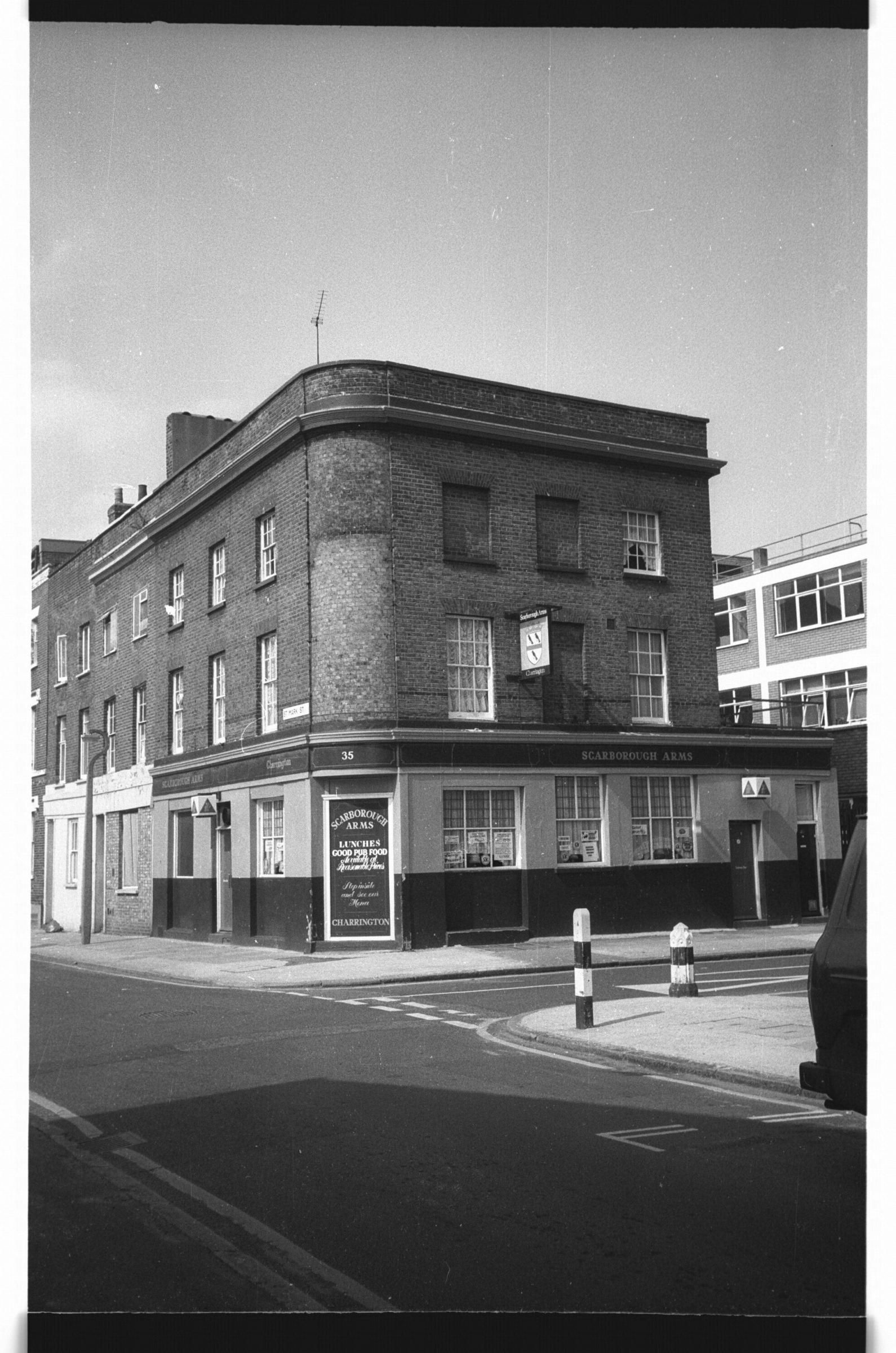 E1-Scarborough Arms July 1985.jpg. (Pub, External, Key). Published on 02-01-2018