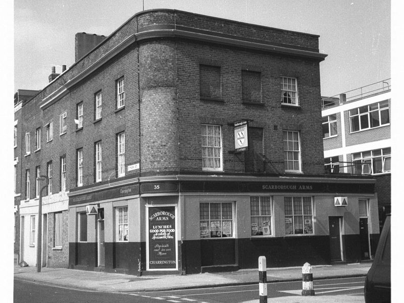 E1-Scarborough Arms July 1985.jpg. (Pub, External, Key). Published on 02-01-2018