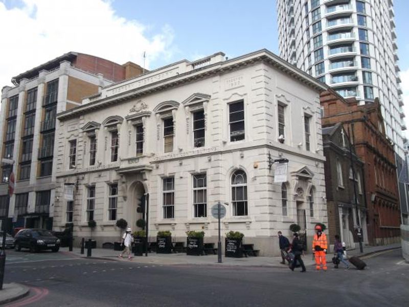 Dispensary London E1 taken April 2014. (Pub, External, Key). Published on 20-04-2014