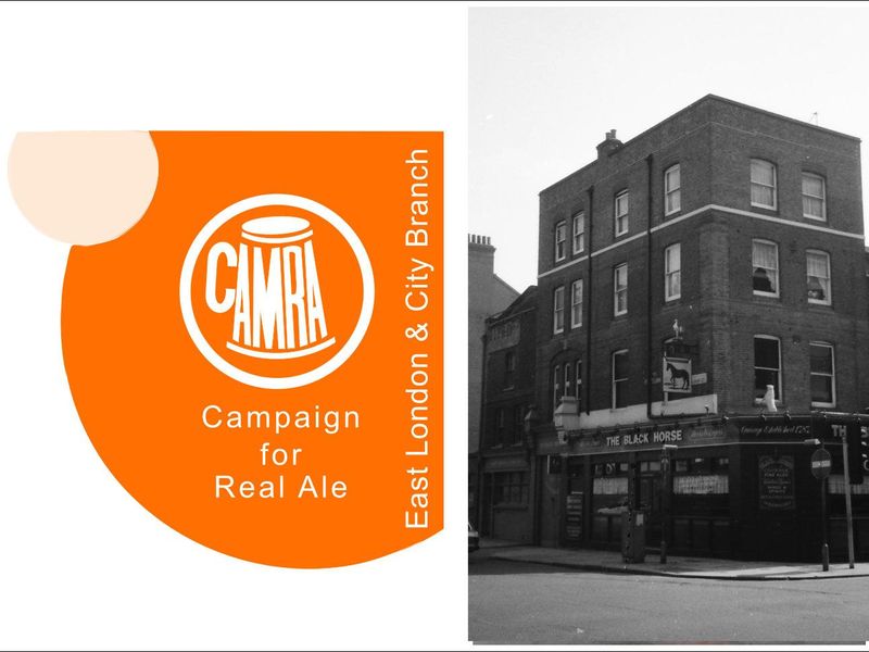 Black Horse Leman St London E1 taken July 1985. (Pub, External). Published on 17-02-2023