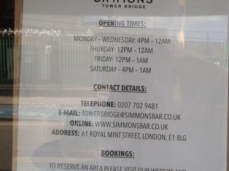 Simmons London E1 taken May 2016. (External). Published on 08-02-2017