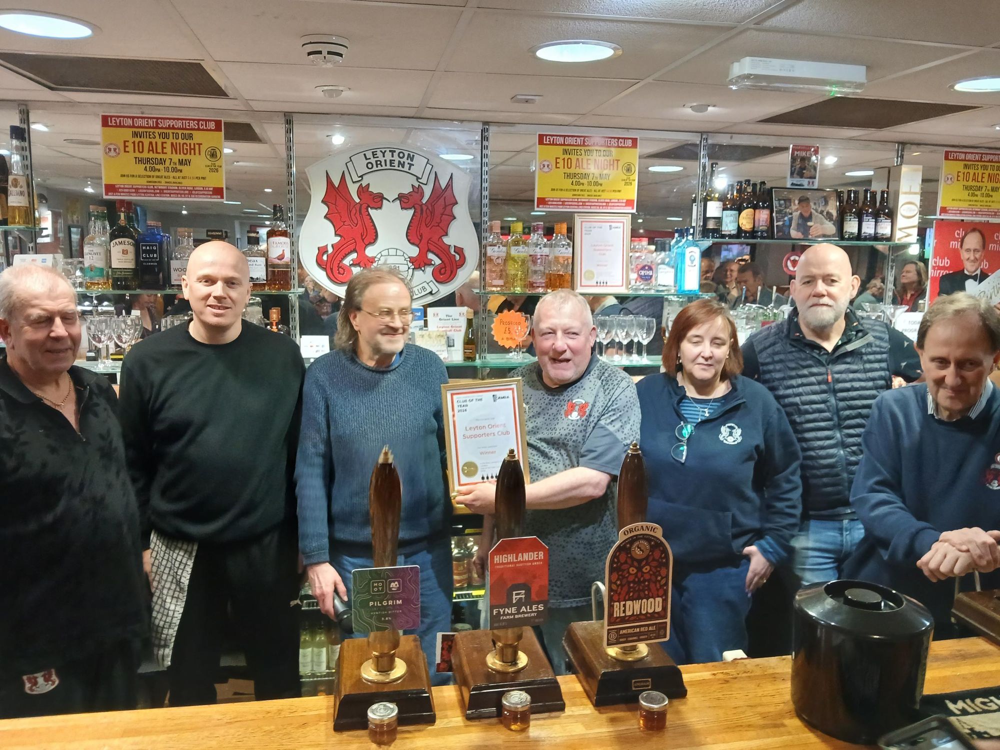 Leyton Orient Supporters Club London E10 Club of the year 2026. (Award, Key). Published on 08-06-2026