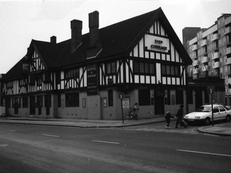 Ploug& Harrow London E11 taken in 1986. (Pub, External). Published on 06-10-2018