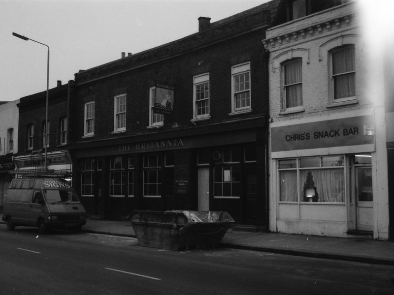 Britannia London E11 taken in 1986. (Pub, External). Published on 06-10-2018