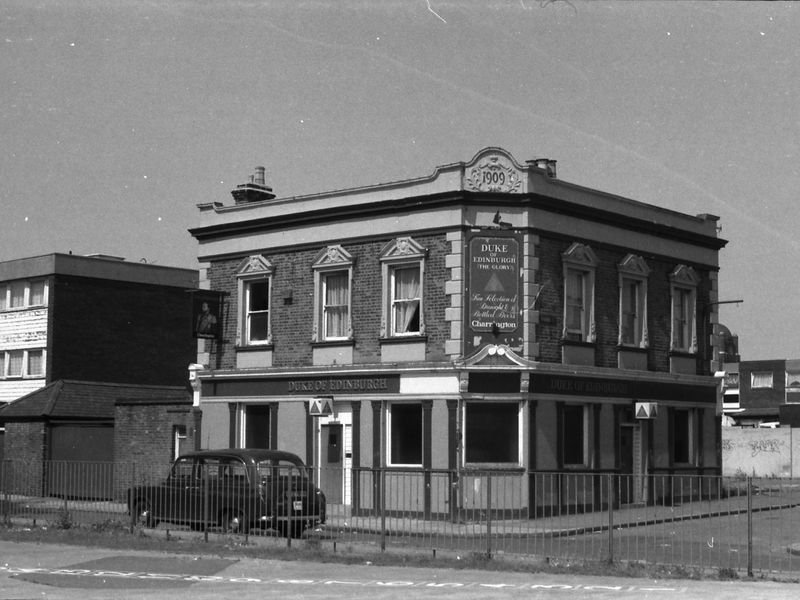 Duke of Edinburgh Jutland Rd London E13 taken in July 1987.. (Pub, External, Key). Published on 06-10-2018