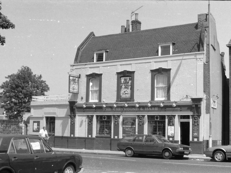 Greyhound  Hare London E13 taken in July 1987.. (Pub, External, Key). Published on 06-10-2018 