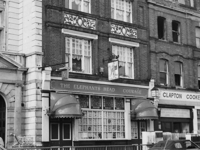 Elephants Head London E5 taken in 1989.. (Pub, External). Published on 18-04-2018