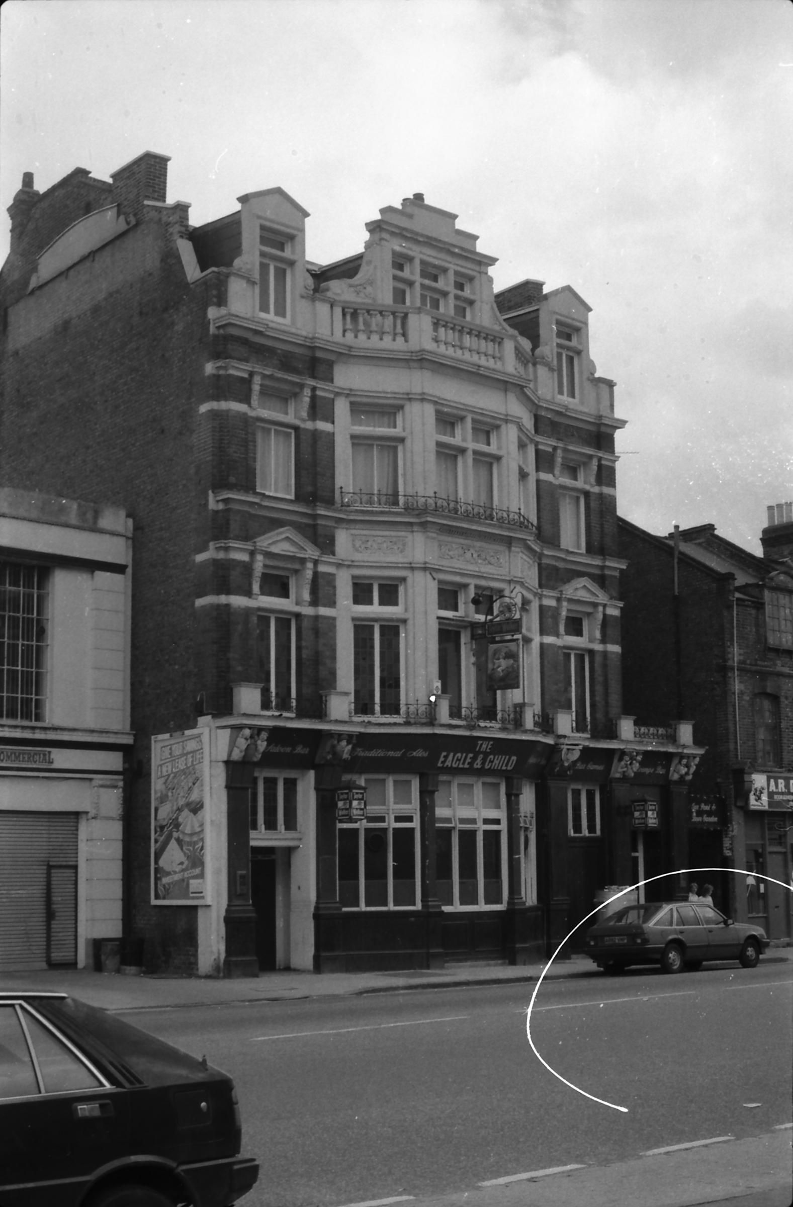 Eagle & Child London E7 taken July 1987.. (Pub, External). Published on 18-04-2018