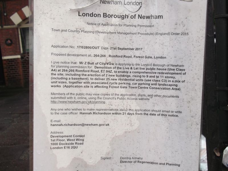 Live & Let Live London E7 taken 2017/04/17. (Pub, External). Published on 11-03-2019 