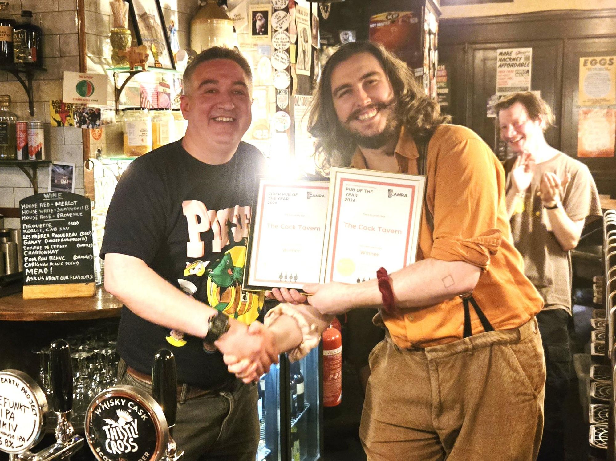 Cock Tavern Lonon E8 pub of the year 2026. (Award, Key). Published on 08-06-2026