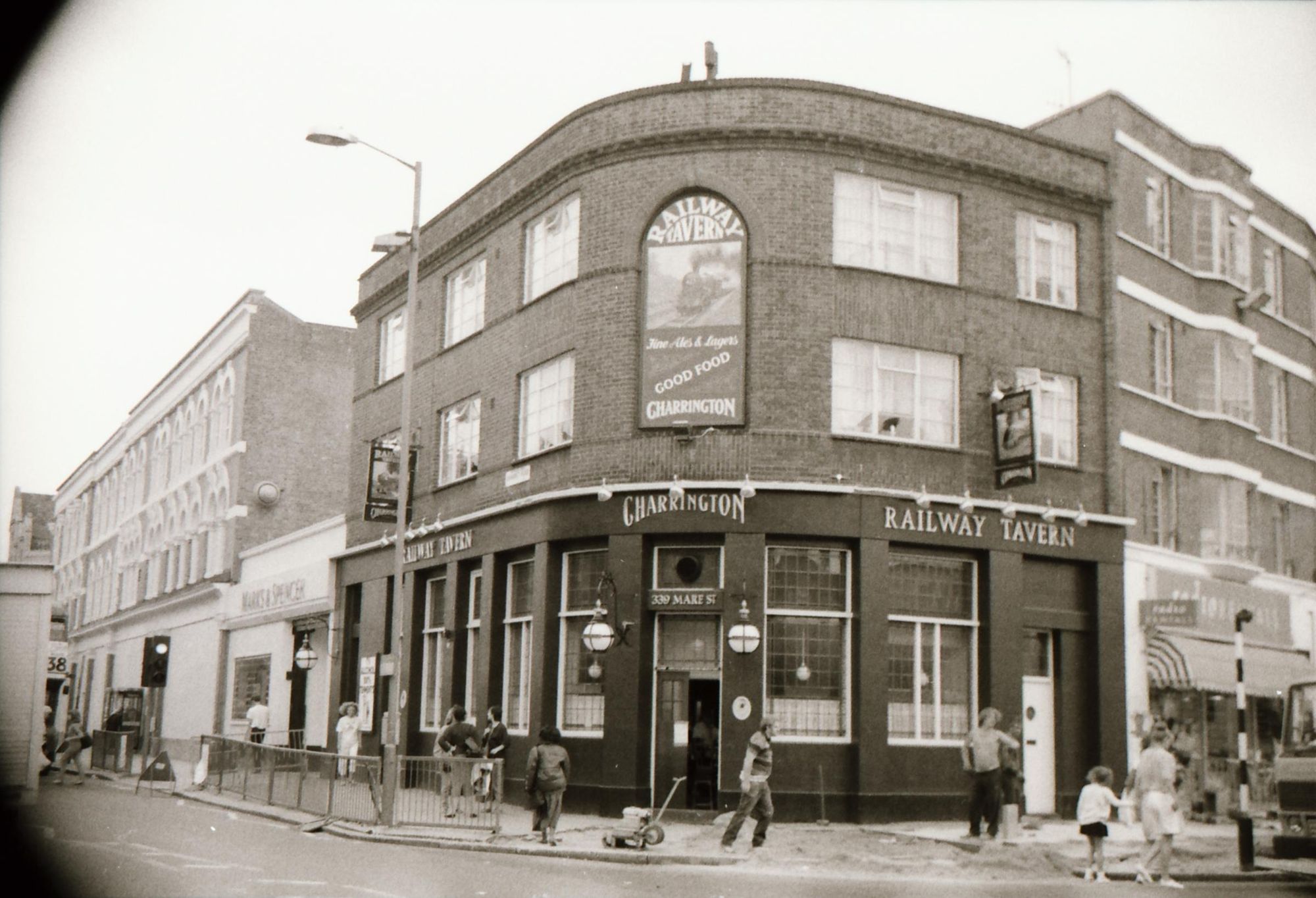Railway Tavern Mare Street London E8 taken between Aug 1989-Feb . (Pub, External, Key). Published on 21-06-2018