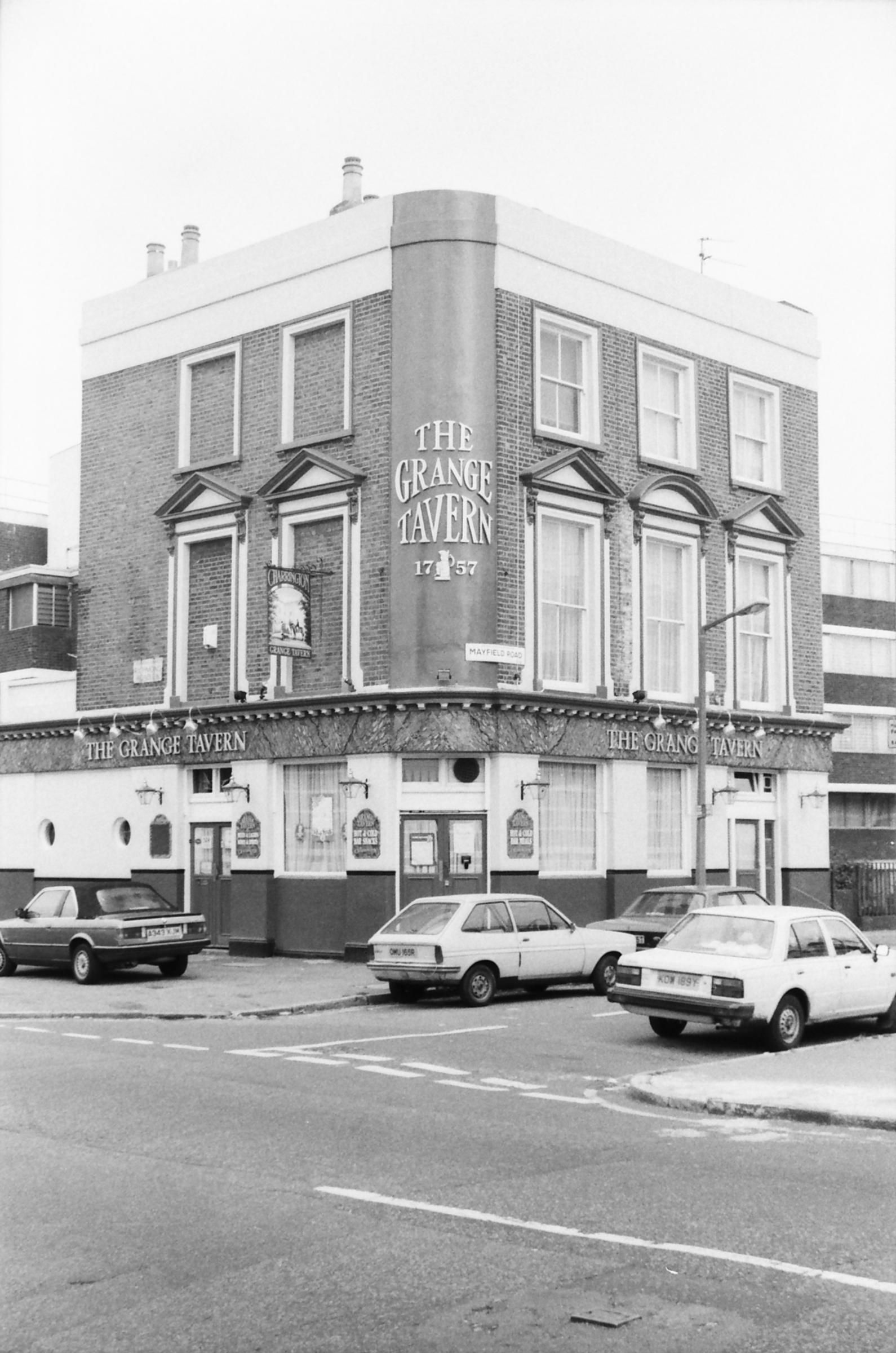 Grange Tavern London E8 taken 2 July 1989.. (Pub, External, Key). Published on 21-06-2018