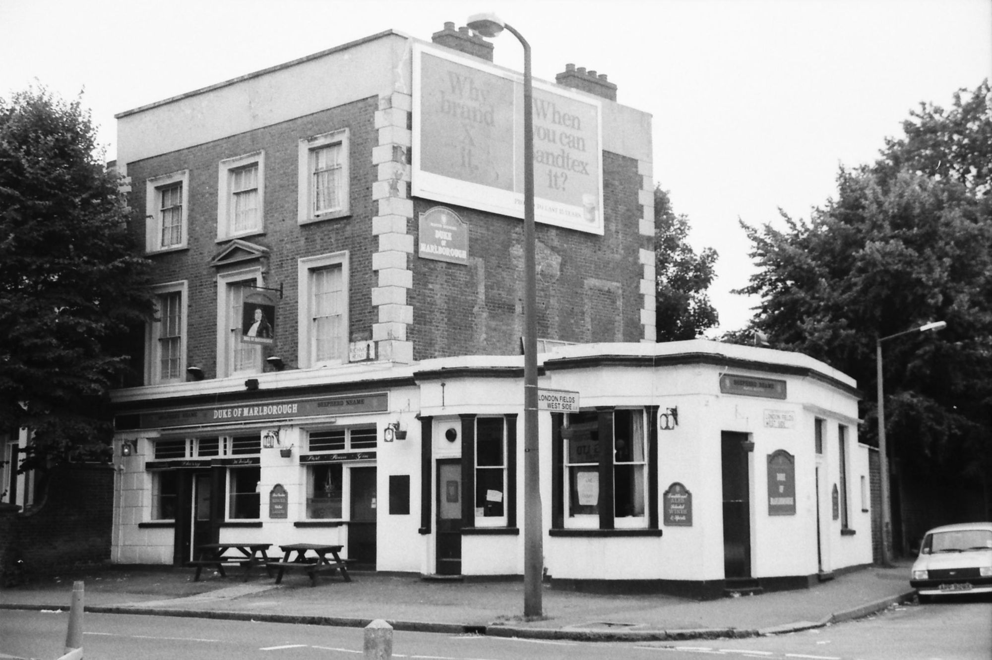 Duke of Marlborough London E8 taken 2 July 1989.. (Pub, External). Published on 21-06-2018