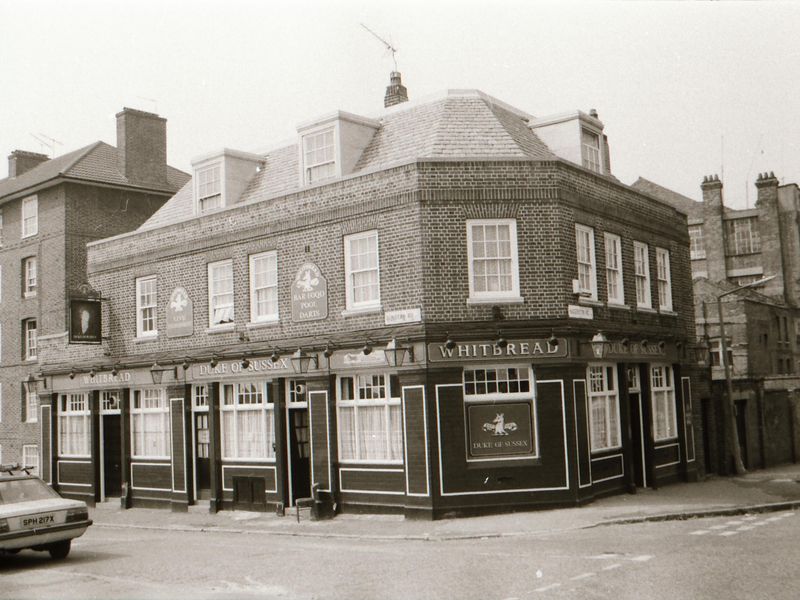 Duke of Sussex London E8 taken in July 1989.. (Pub, External). Published on 21-06-2018