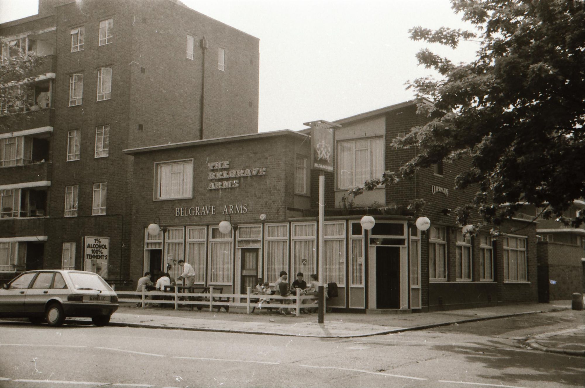 Belgrave Arms (site of) London E8 taken in July 1989. (Pub, External, Key). Published on 21-06-2018