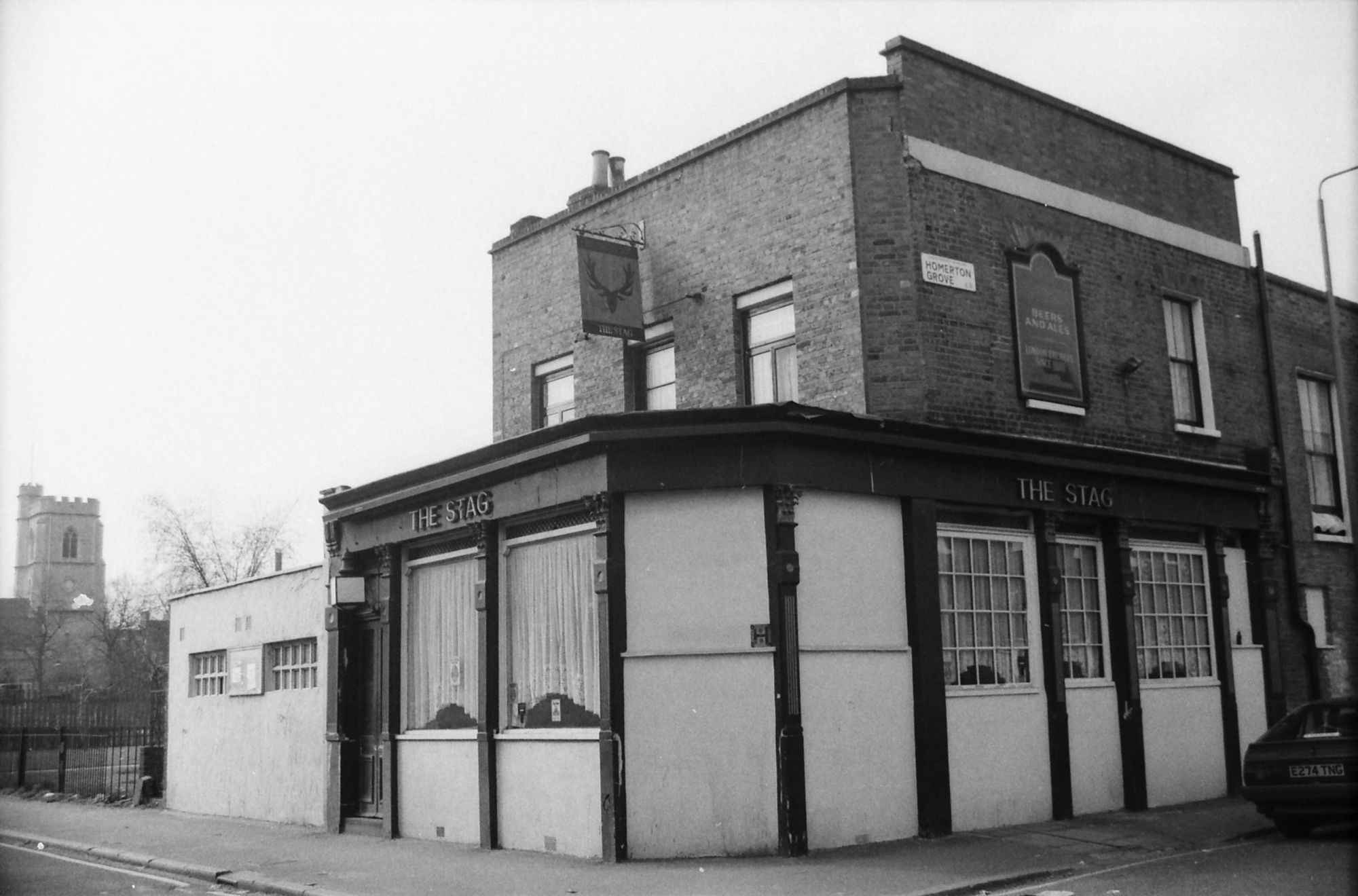 Stag London E9 taken 1 April 1989.. (Pub, External, Key). Published on 08-09-2018