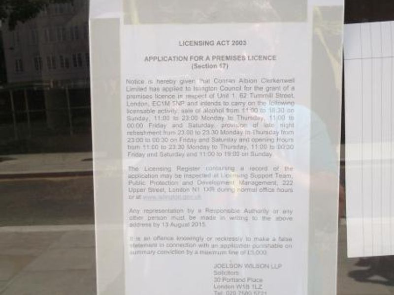 Turnmills (licence app) London EC1M taken Aug 2015. (External). Published on 01-12-2015 