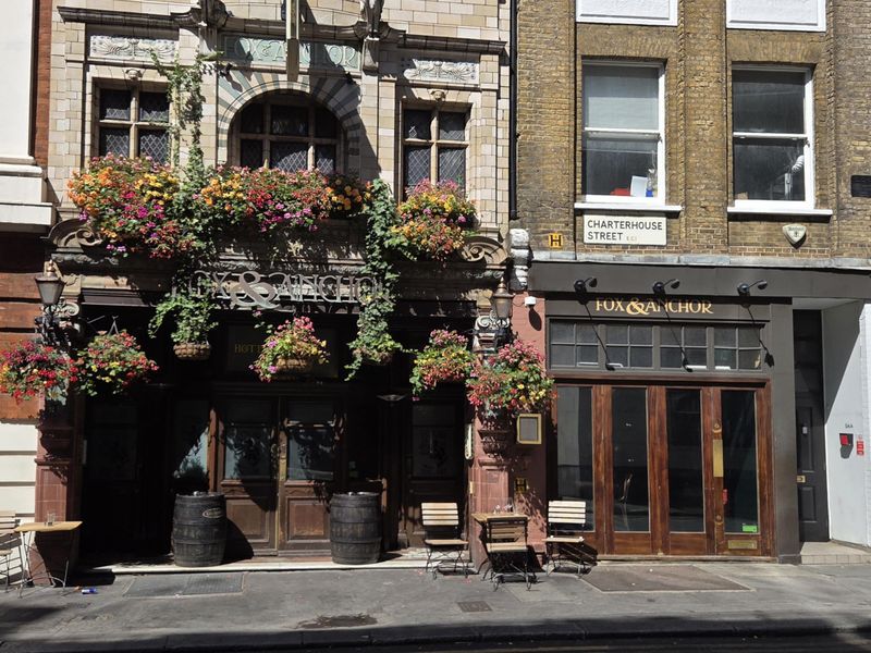 Fox & Anchor London EC1M 20260809. (Pub, External, Key). Published on 20-08-2026
