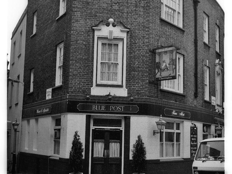 Blue Posts London EC1 taken in July 1985.. (Pub, External). Published on 07-02-2019