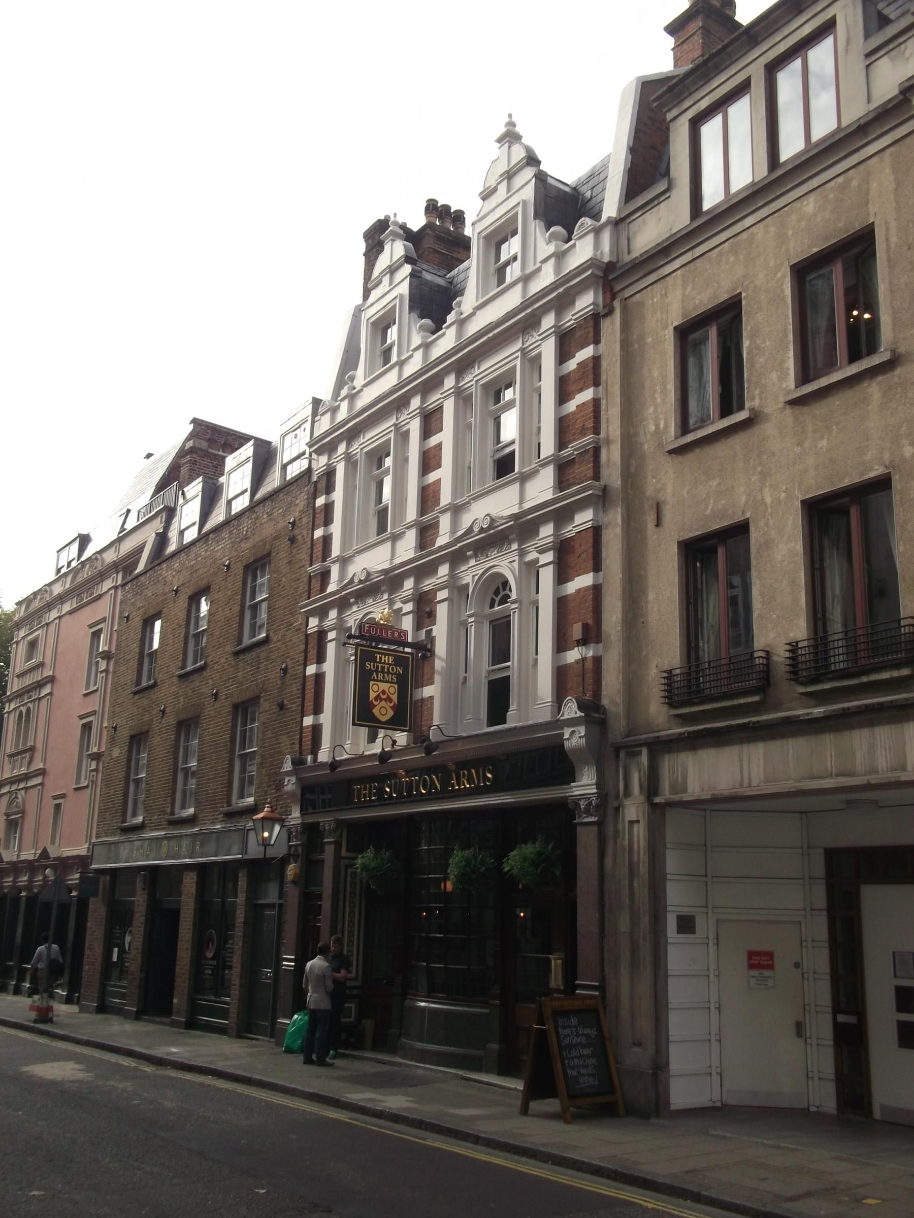 Sutton Arms Carthusian St London EC1 taken Sept 2016.. (Pub). Published on 10-02-2017