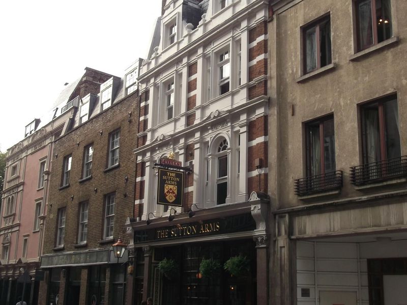 Sutton Arms Carthusian St London EC1 taken Sept 2016.. (Pub). Published on 10-02-2017