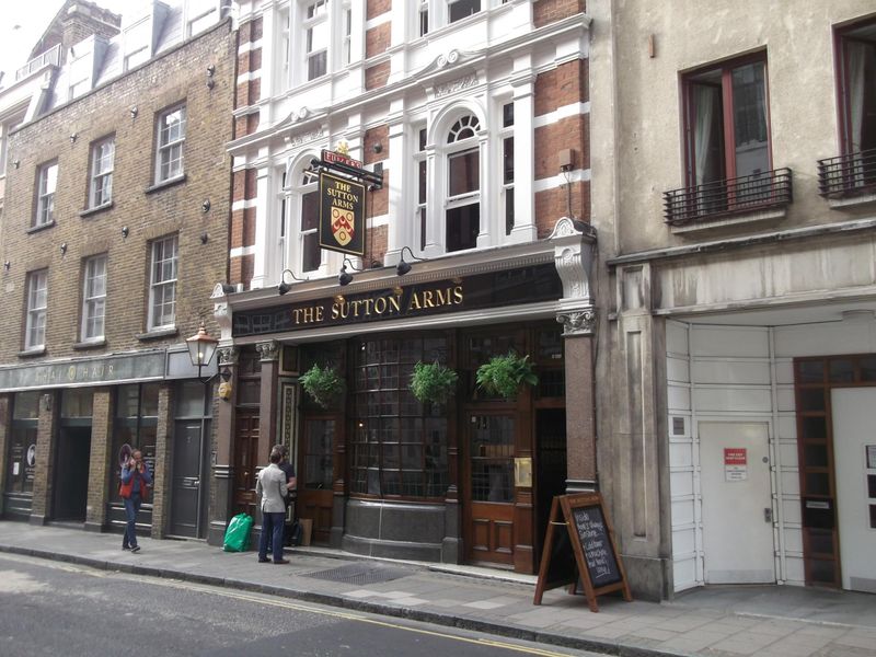 Sutton Arms Carthusian St London EC1 taken Sept 2016.. (Pub). Published on 10-02-2017