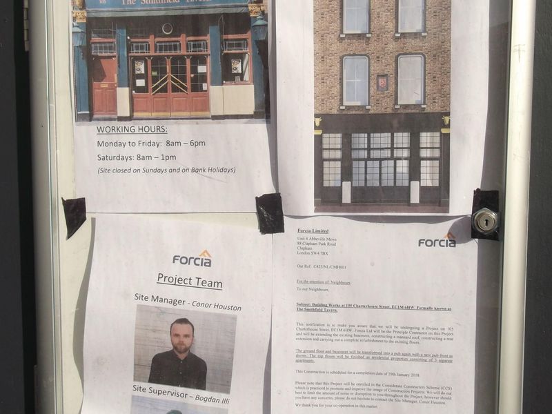 Smithfield Tavern London EC1 taken 26 Oct 2017.. (Pub, External). Published on 15-04-2019