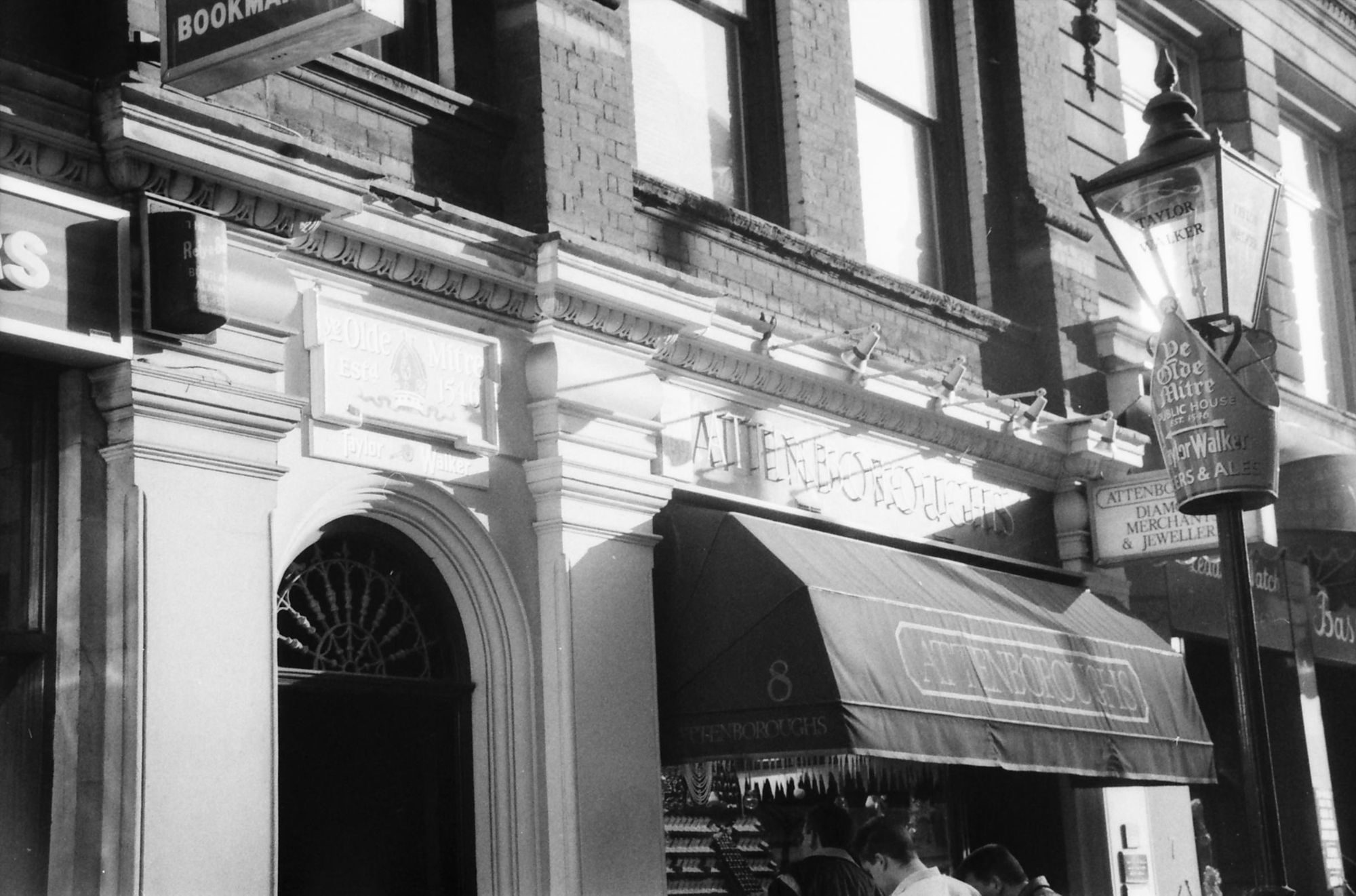 Ye Olde Mitre London EC1 taken 10 Dec 1988.. (Pub, External). Published on 07-02-2019