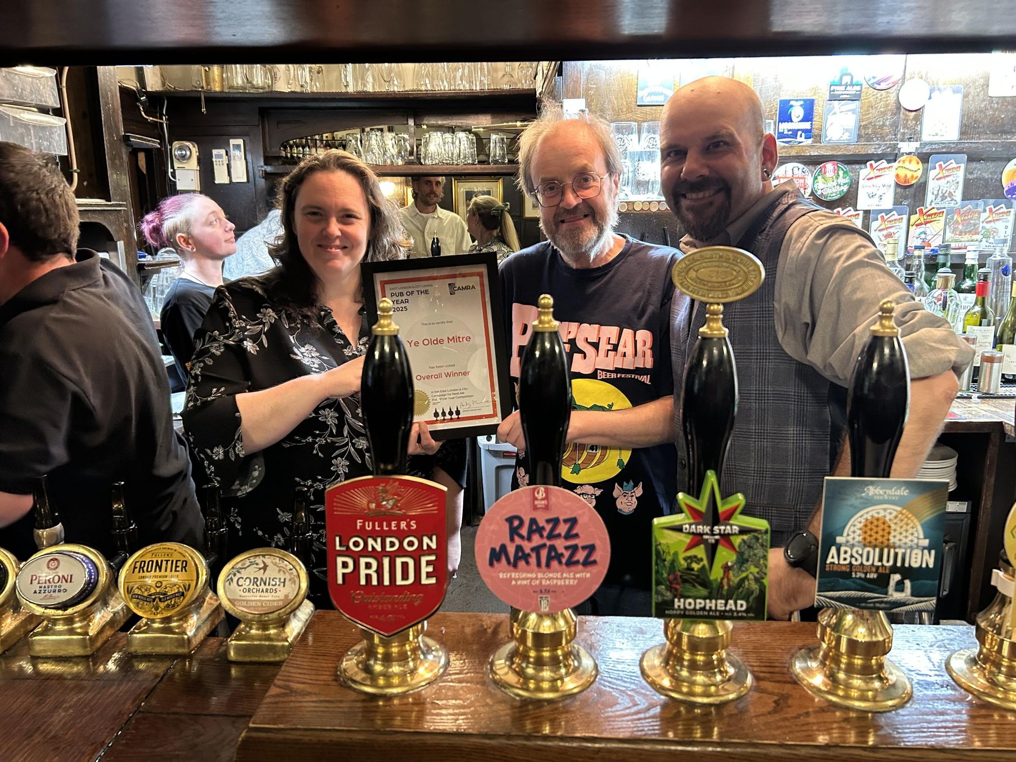 Olde Mitre PuboftheYearAug2025 London EC1R. (Bar, Award, Key). Published on 23-12-2025