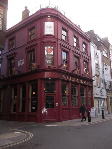 Bleeding Heart London EC1 taken Feb 2012. (Pub, External). Published on 07-04-2016