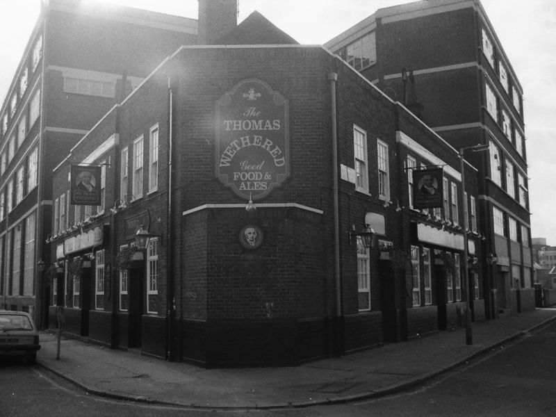 Thomas Wethered London EC1 taken Feb 1989.. (Pub, External). Published on 07-02-2019